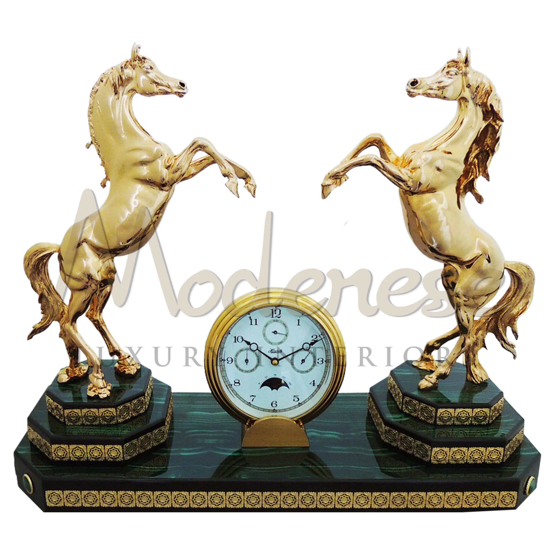 Premium Horse Table Clock in various styles, featuring quality craftsmanship and elegant designs, ideal for adding a touch of luxury to interior decor.







