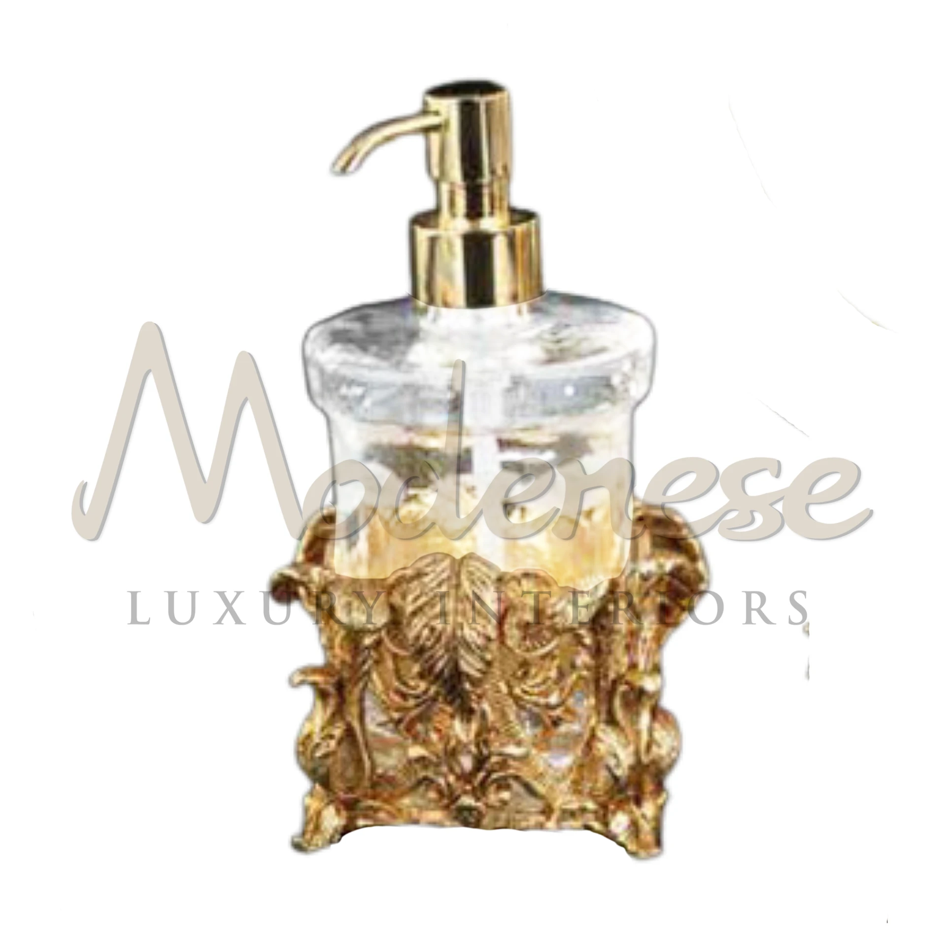 Designer Soap Dispenser with intricate designs and elegant finishes, combining practicality and style to enhance the aesthetics of modern bathroom interiors.