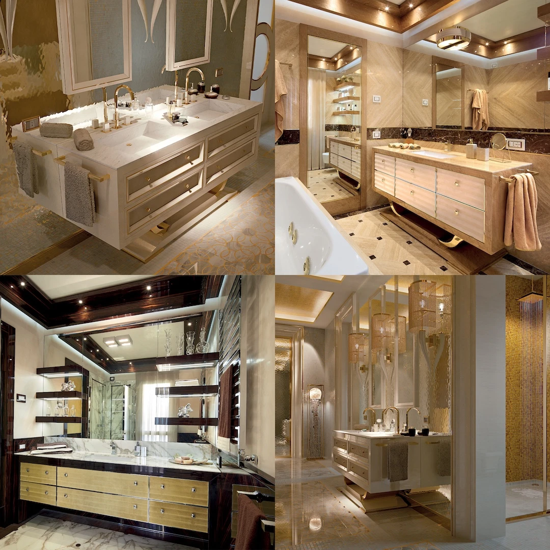 Luxury contemporary bathroom design ideas for residential palaces villas and contract projects