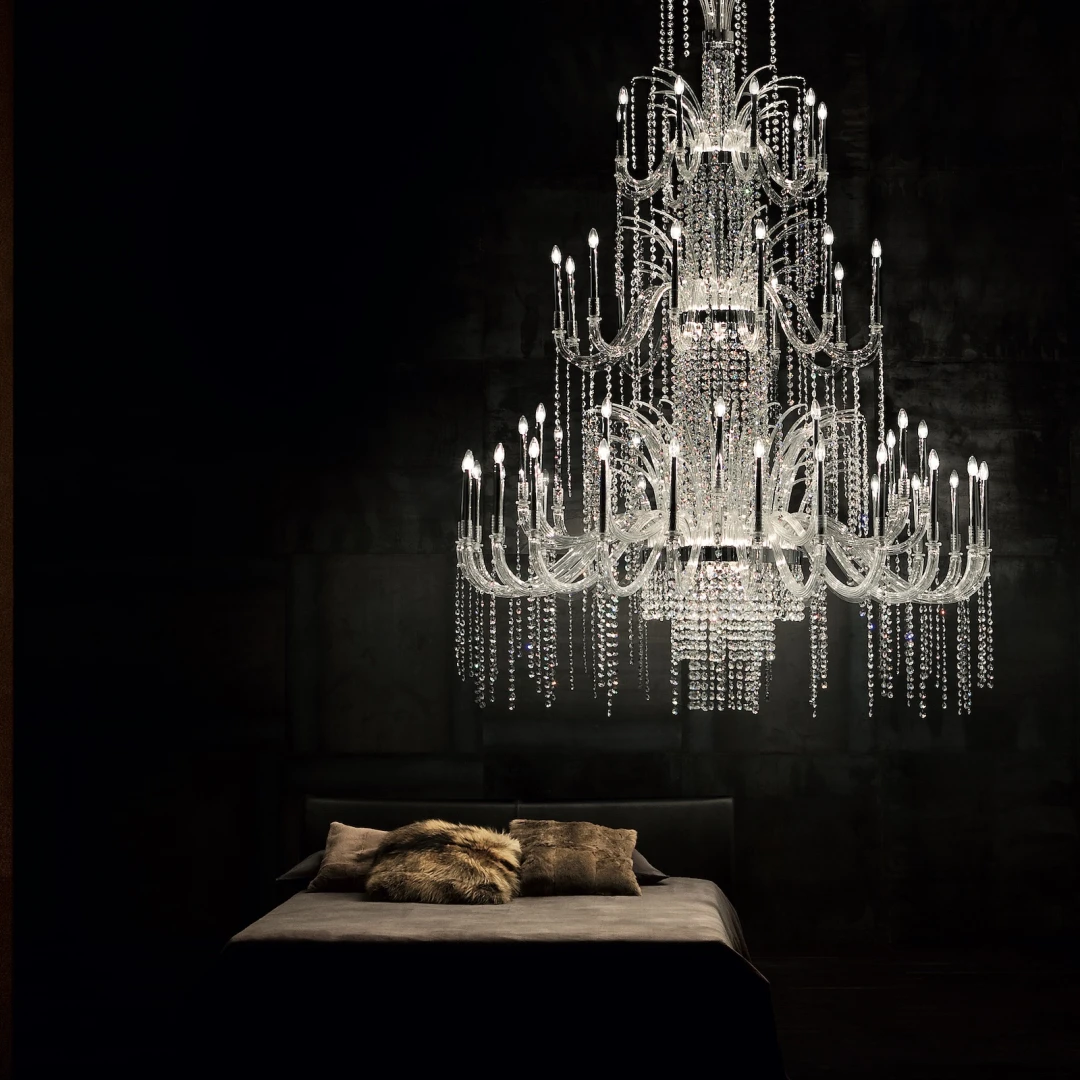 Home decor lighting idea personalized by modenese luxury chandelier manufacturing in venice