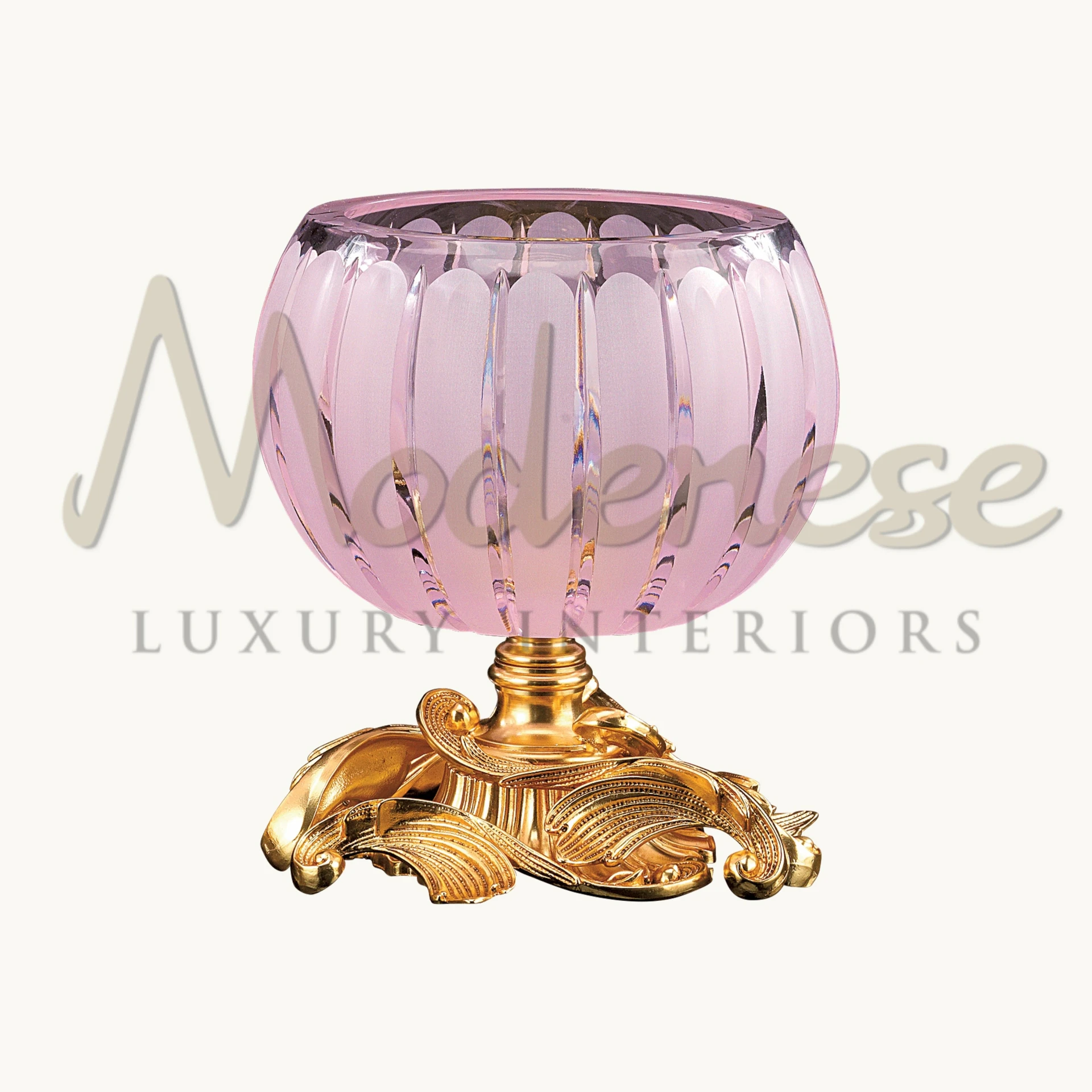 CLASSIC DÈCOR ACCESSORIES Traditional pink  Glass Round Vase