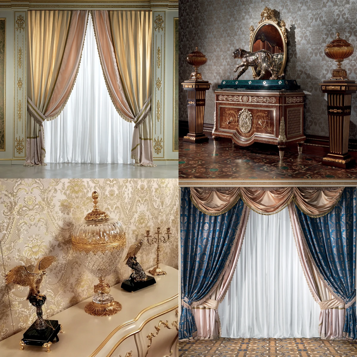 Decor accessories to decorate beautiful royal villas and palaces with gold leaf 24 karats items