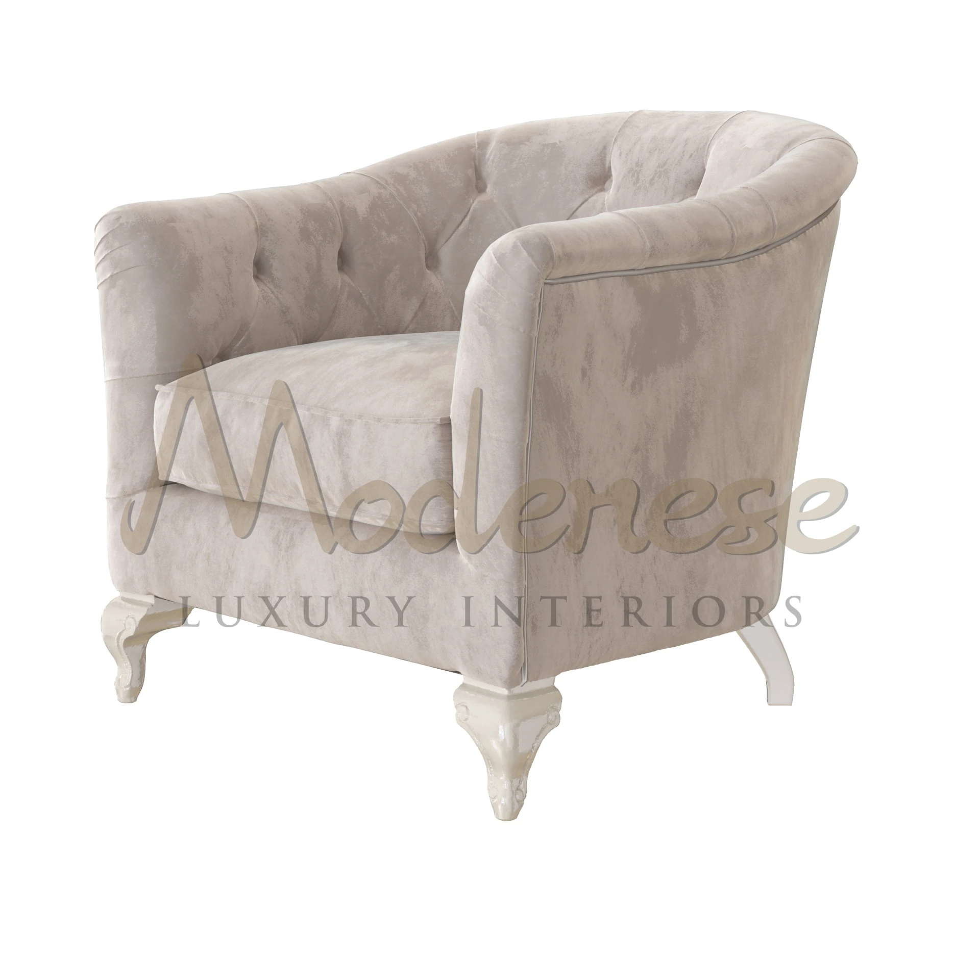 Round contemporary armchair