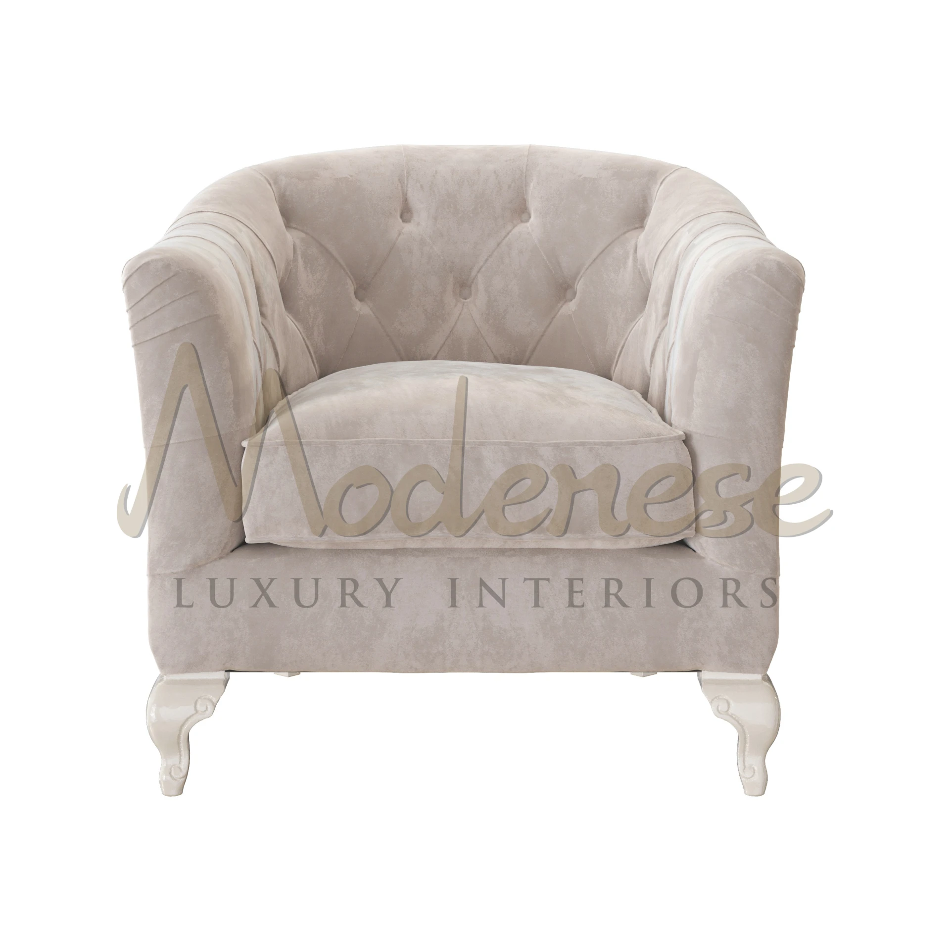 Round contemporary armchair