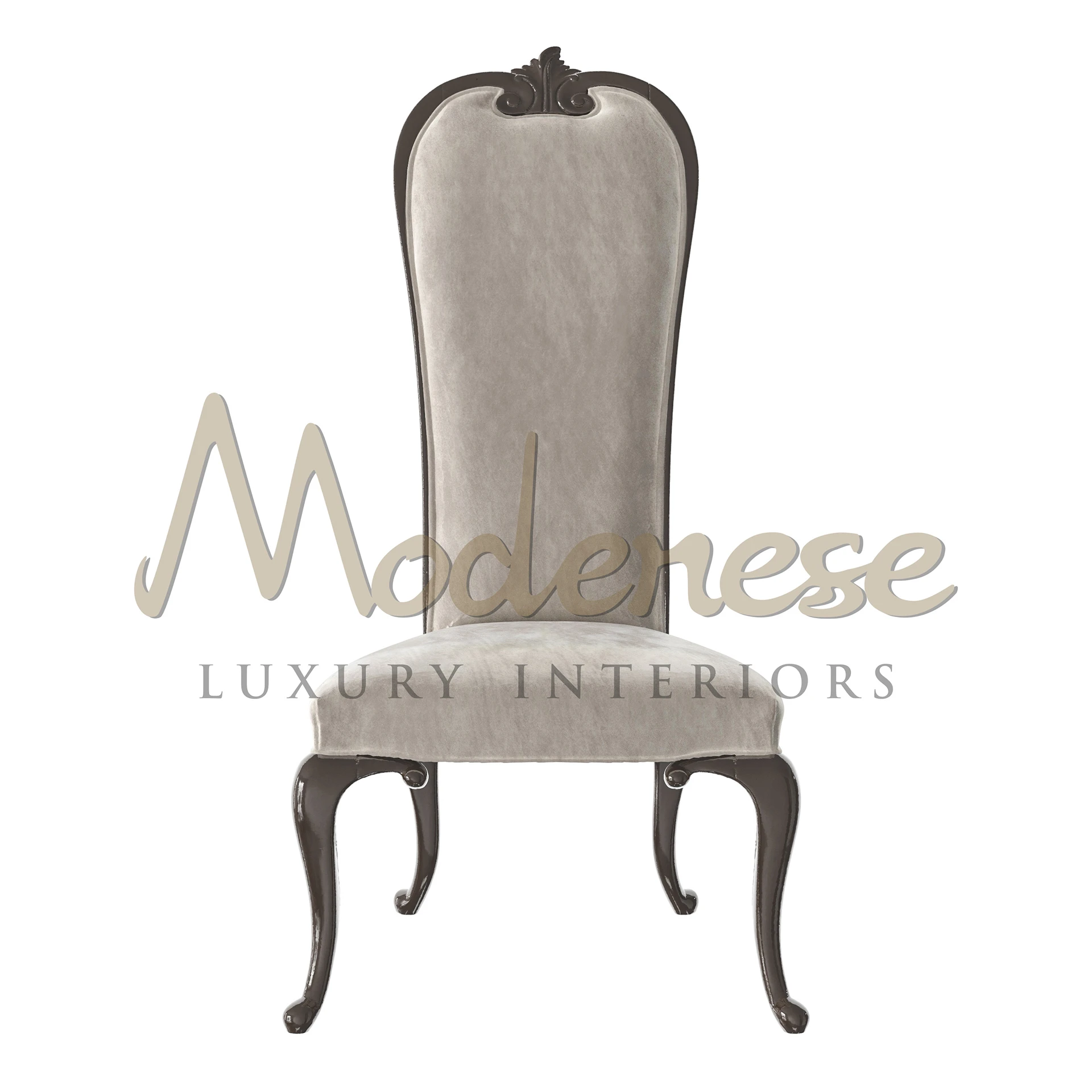 Contemporary dining room chair with sleek lines and premium upholstery