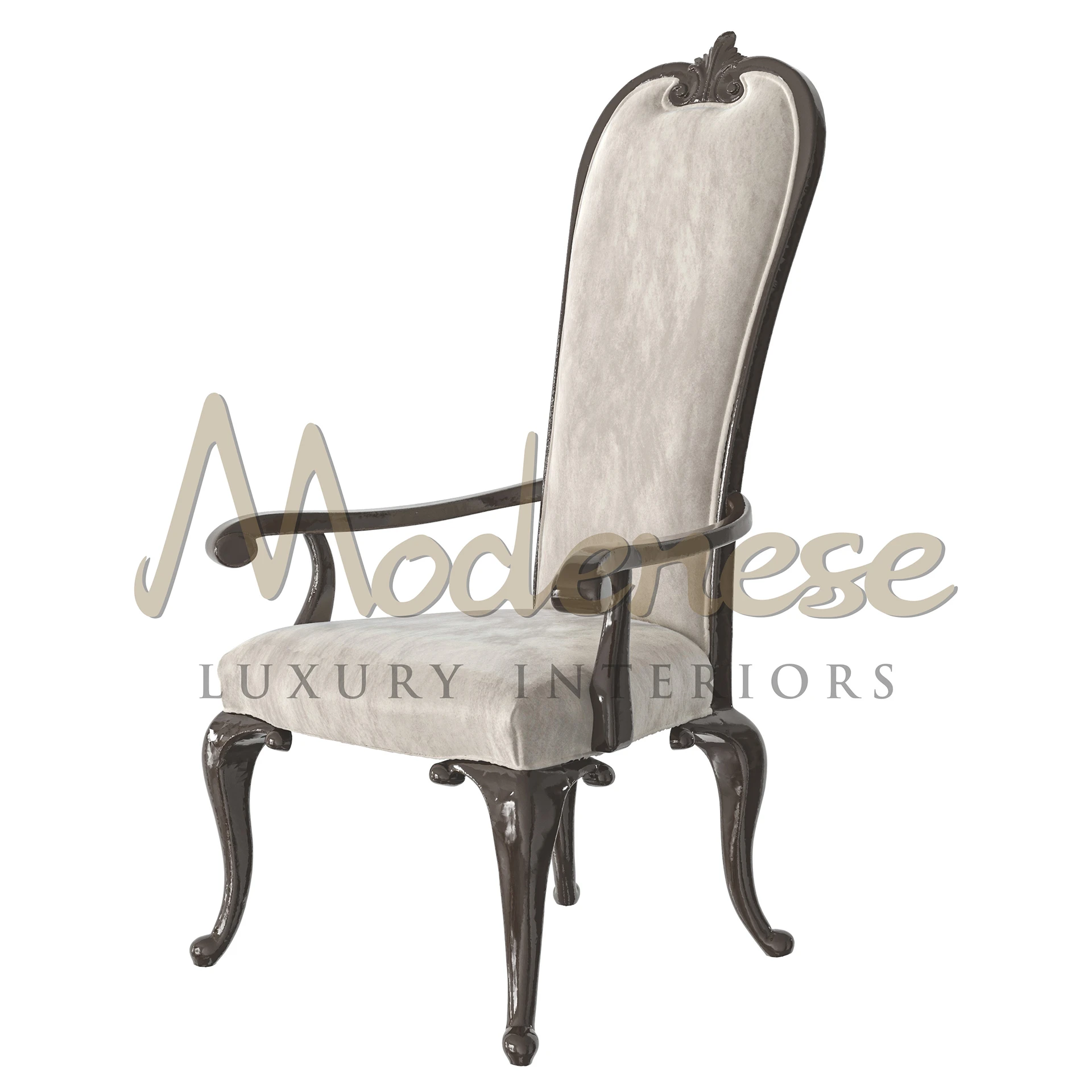 Contemporary high chair with armrests