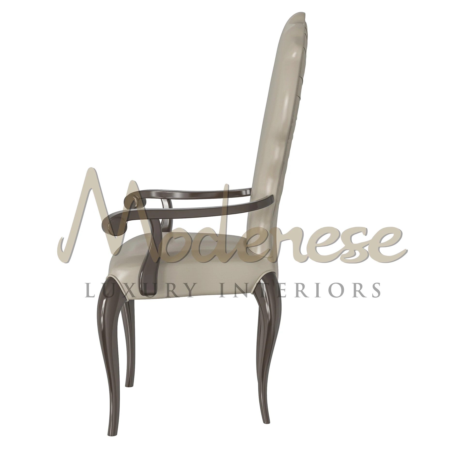 Royal leather chair with armrests