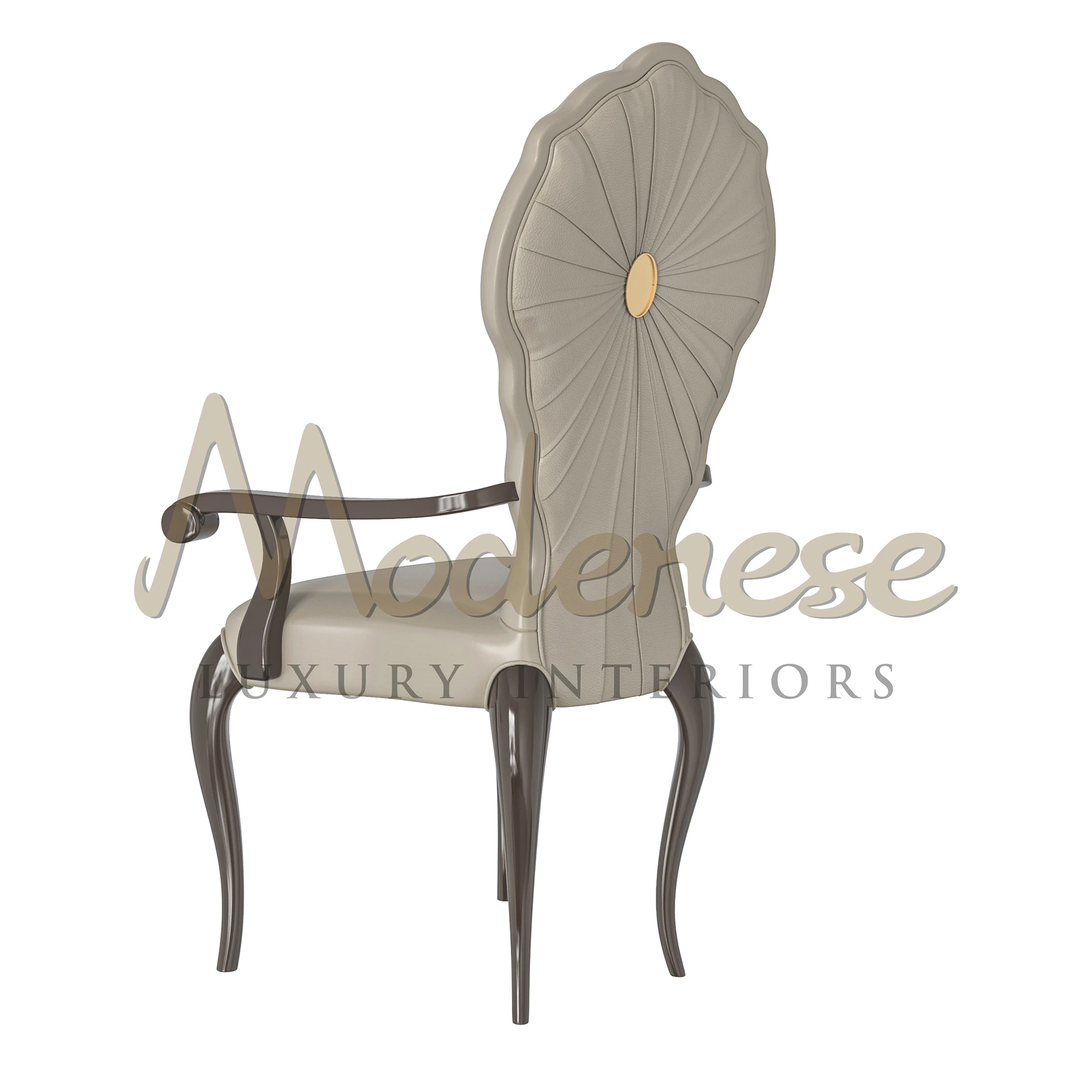 Royal leather chair with armrests