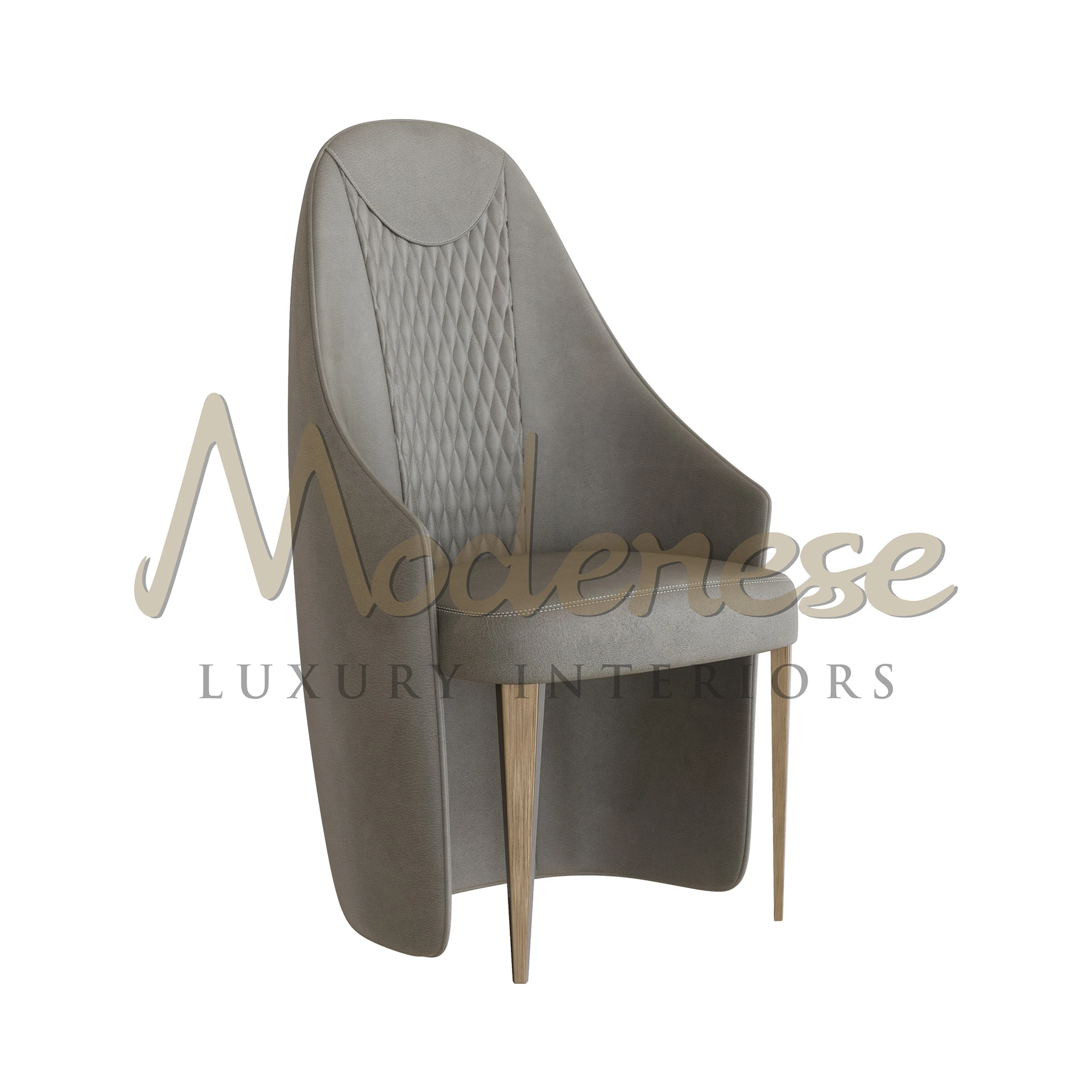 Leather throne upholstered in finest leather with exquisite detailing