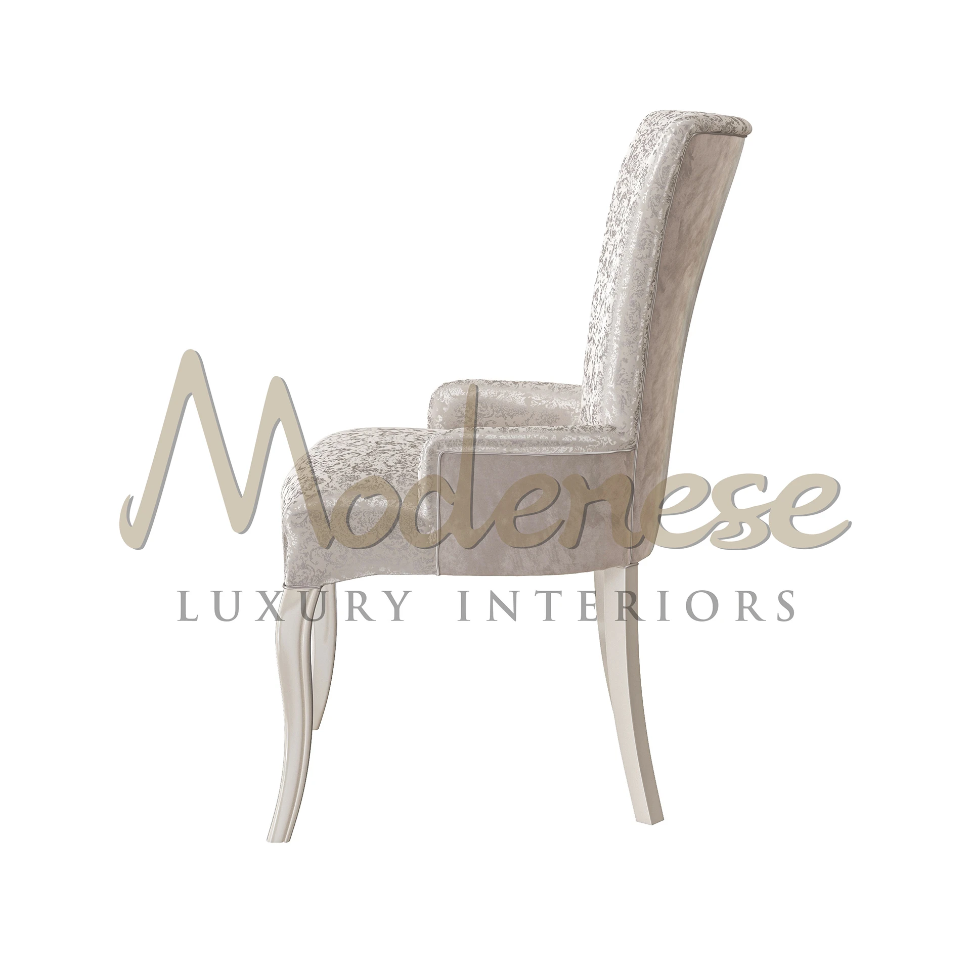 Leather chair with armrest