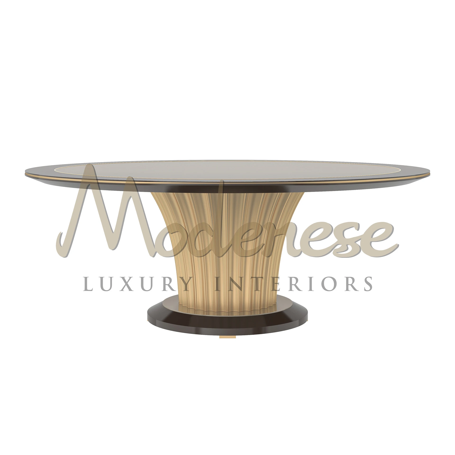 CONTEMPORARY FURNITURE Golden leg round table