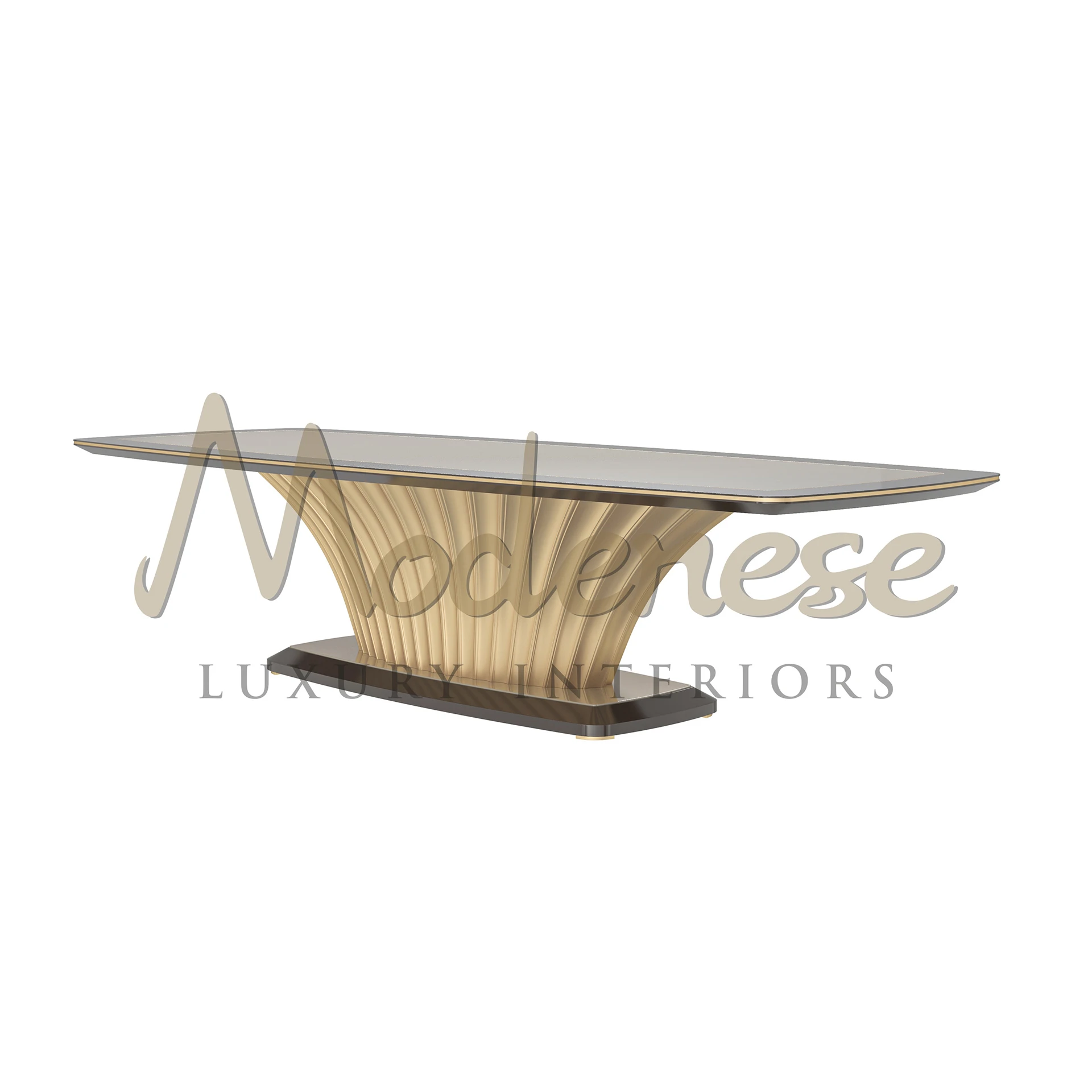 Golden leg oval table