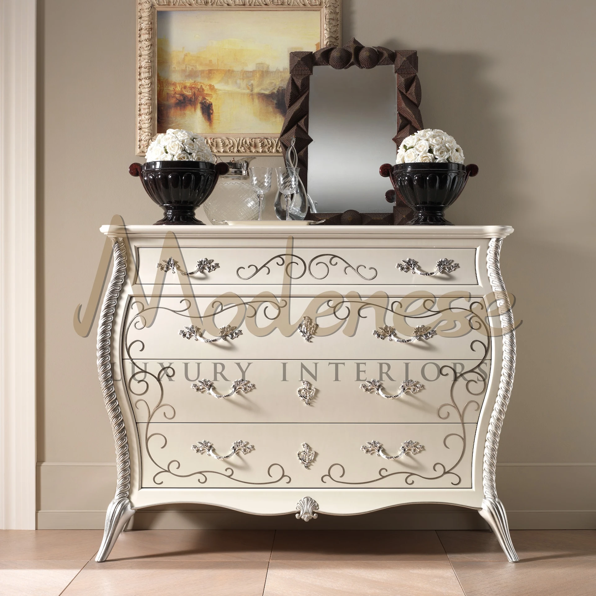 Rococo inspired chest of drawers