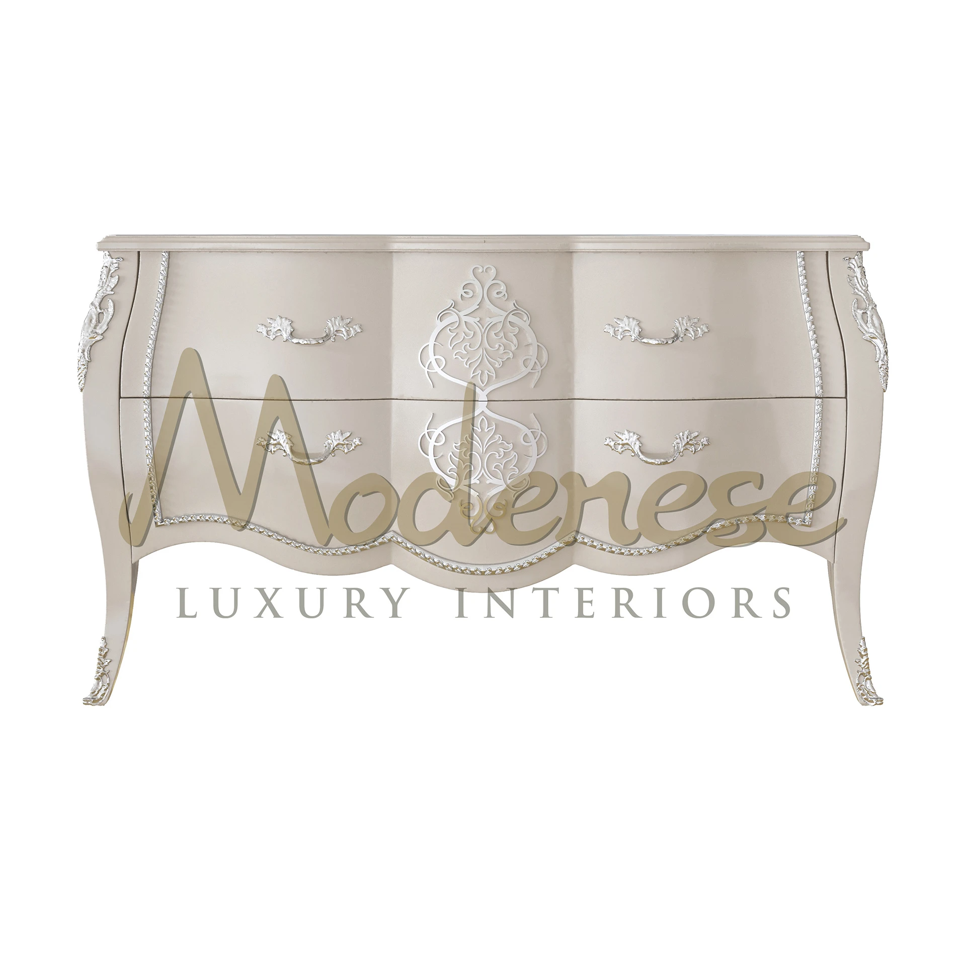 Silver luxury chest of drawers