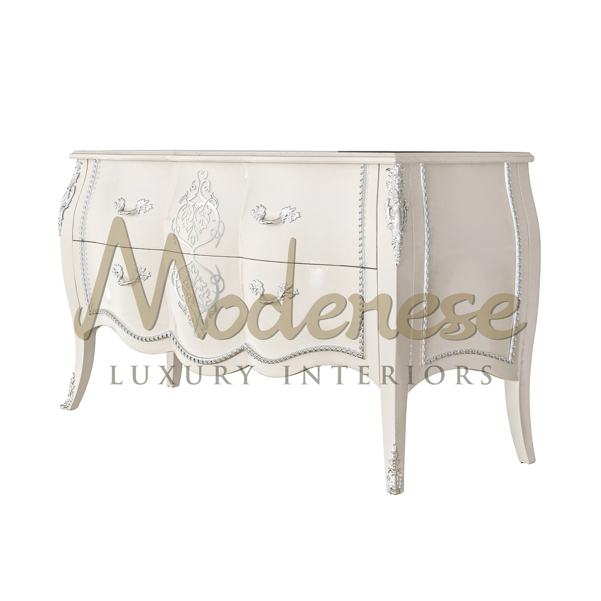 Silver luxury chest of drawers