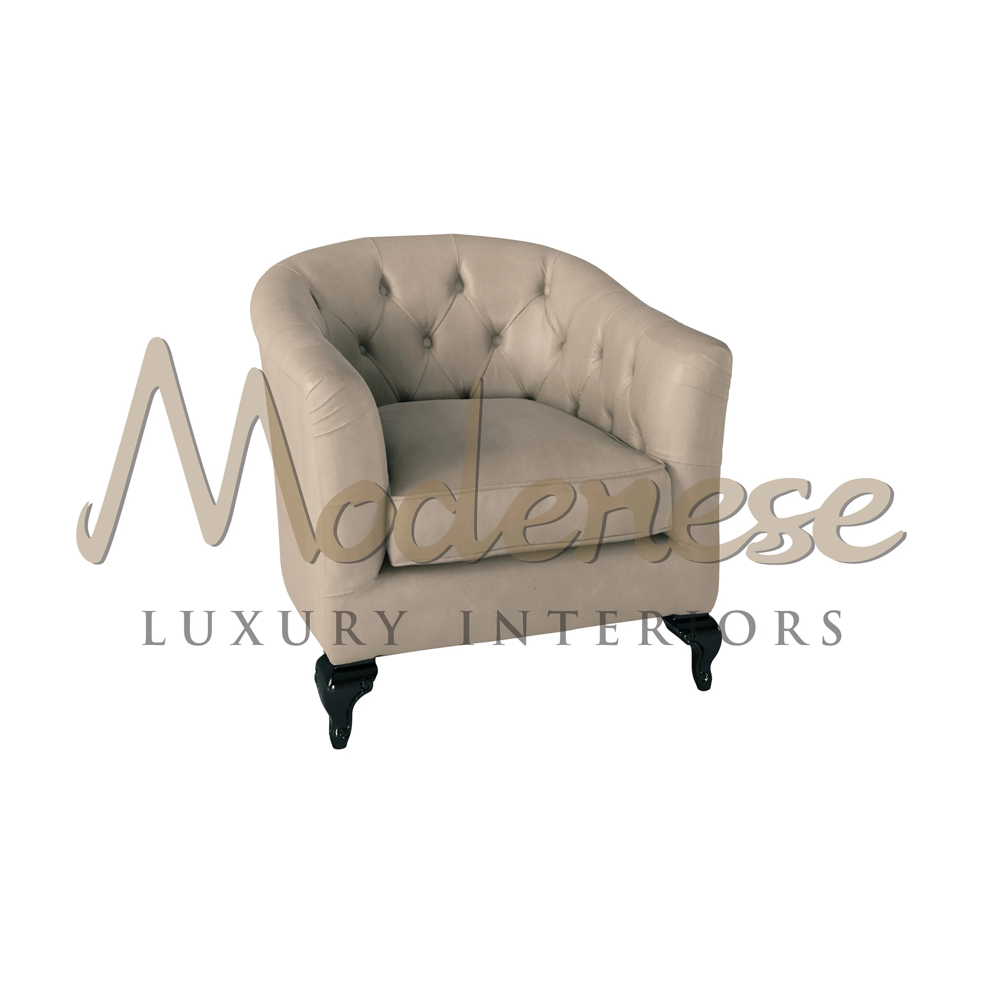 CONTEMPORARY FURNITURE Capitonnè leather armchair