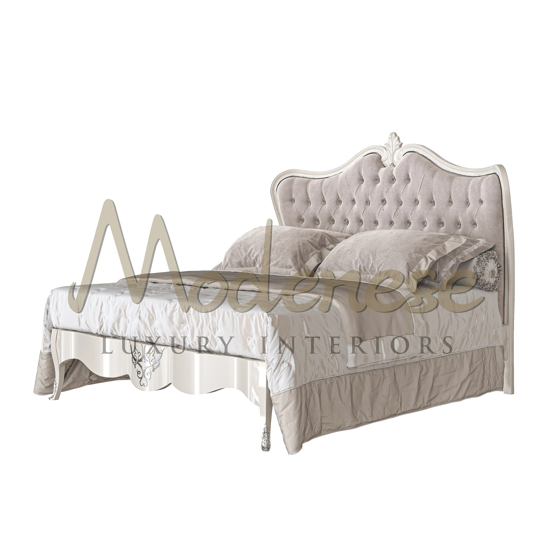 Elegant tufted upholstered bed