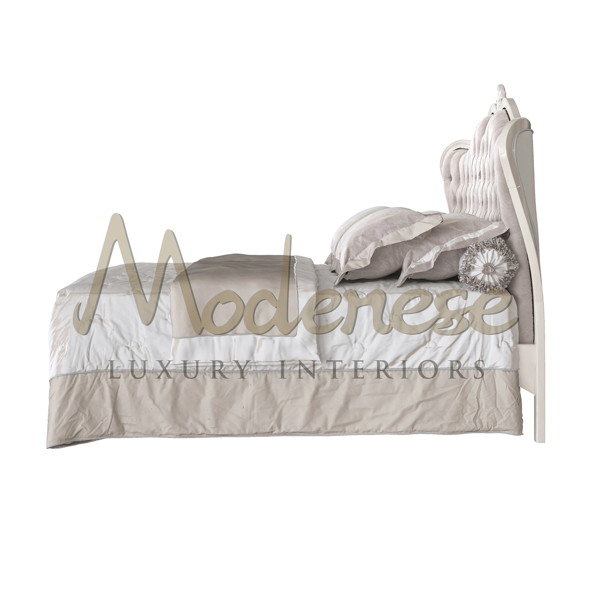 Elegant tufted upholstered bed