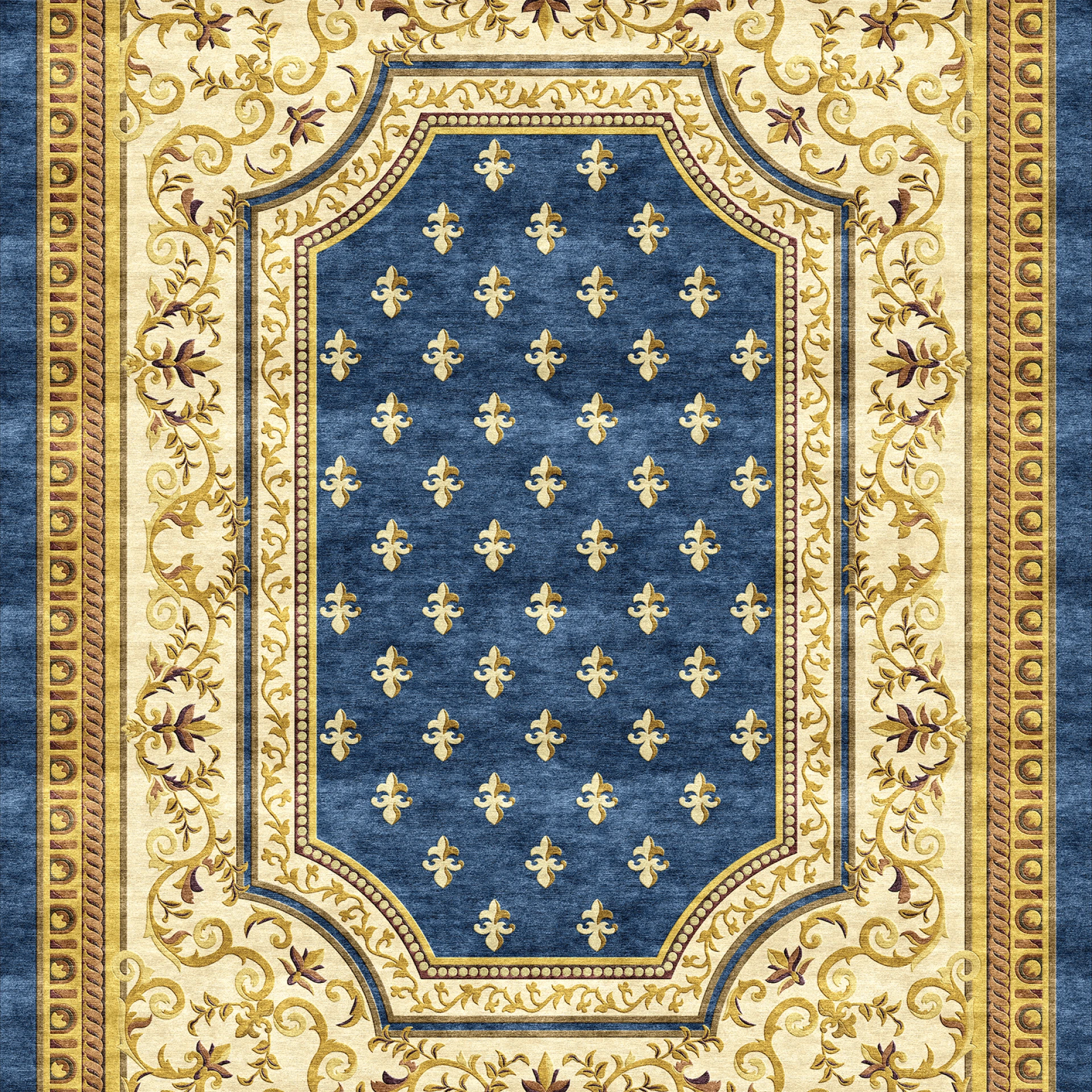 Golden Blue Rug