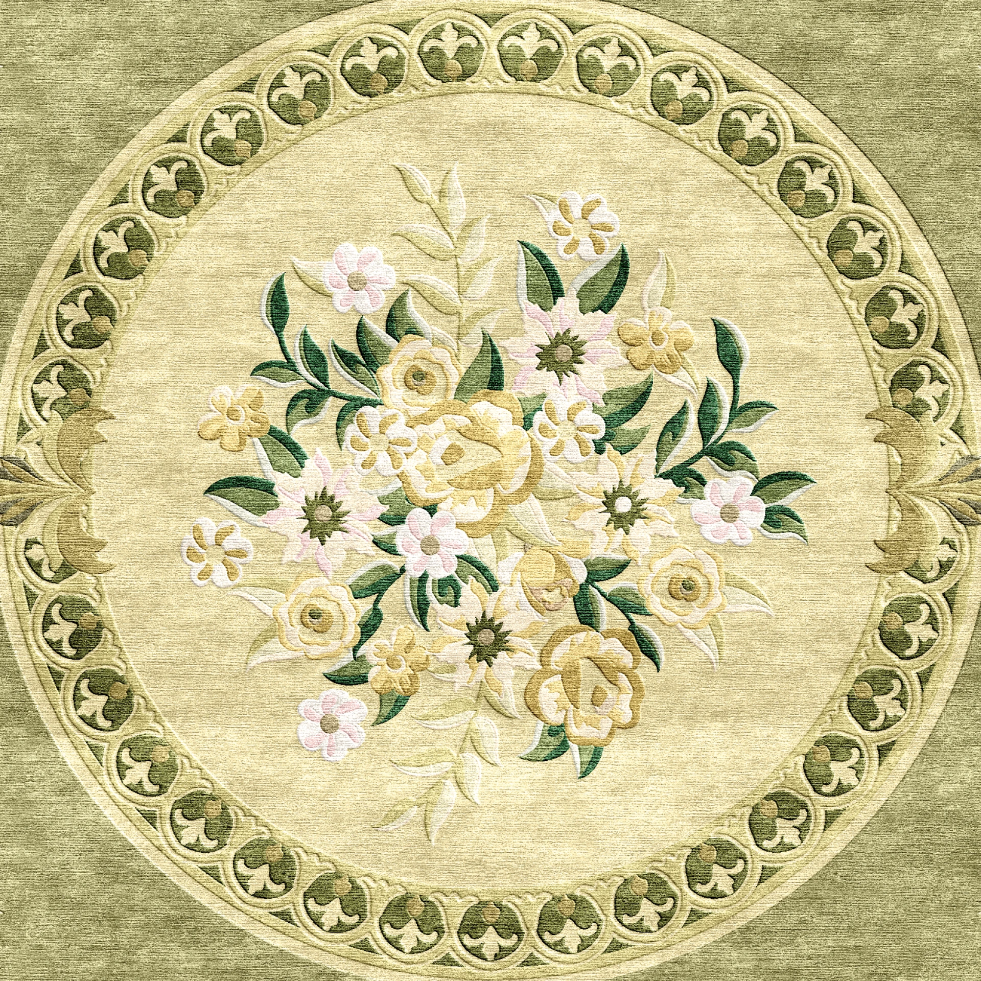 Green Blossom Rug