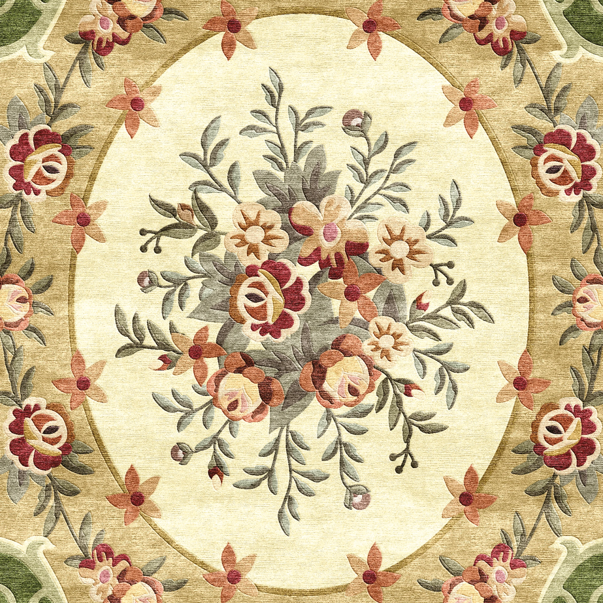 Central Flower Majesty Rug