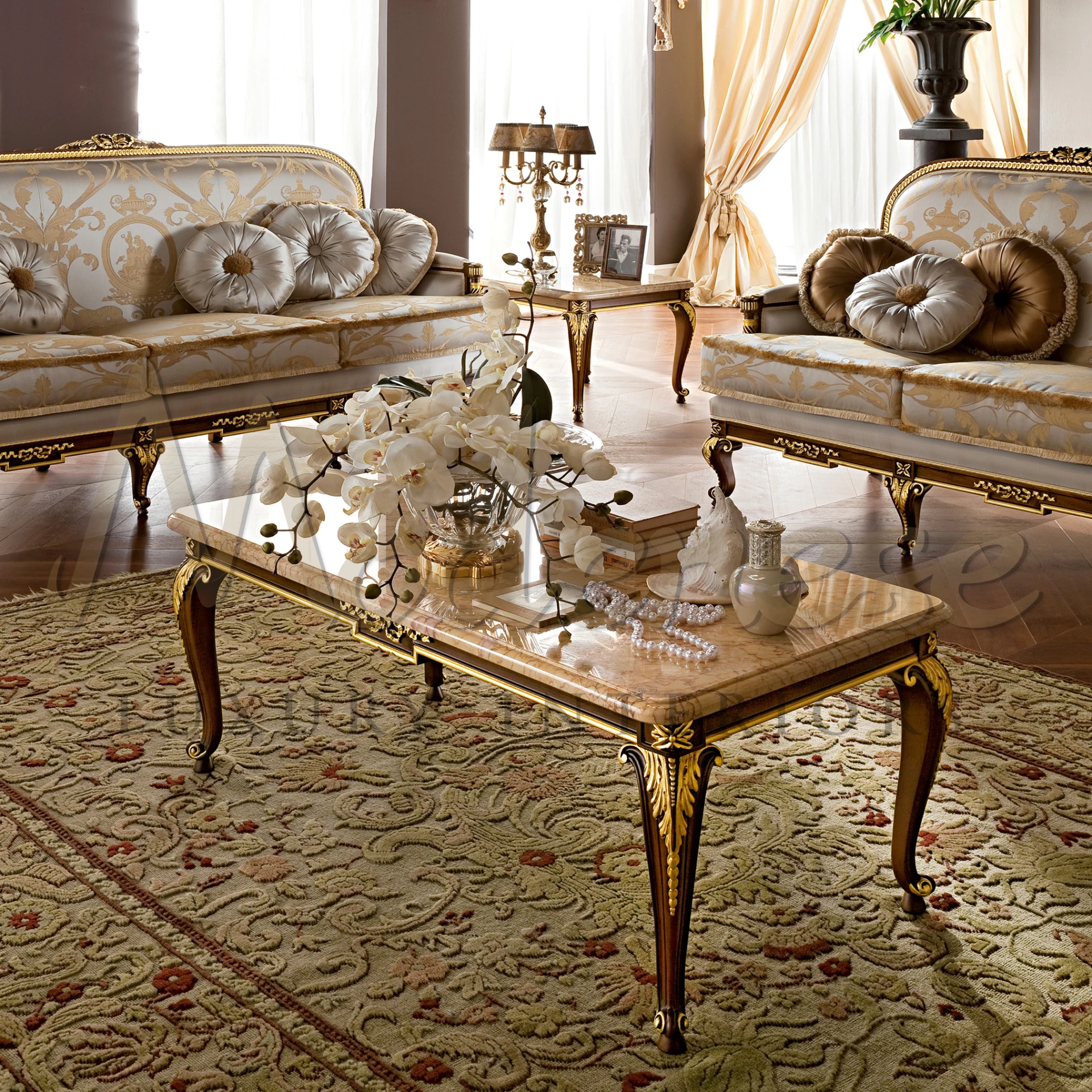 Customized luxury furniture - Classic Coffee Table with a modern twist, blending luxury and classic design seamlessly.
