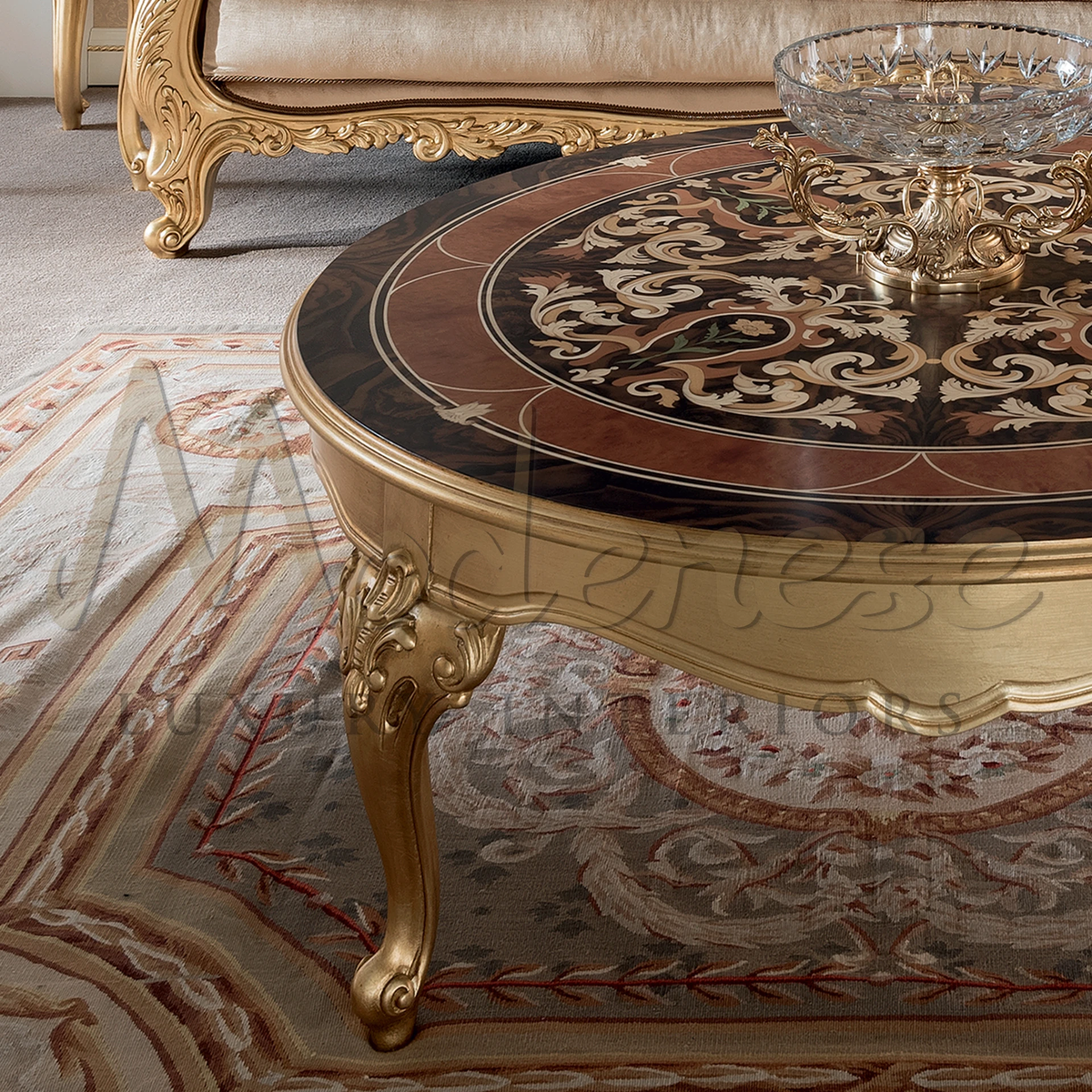 Luxury wood side table, ideal for upscale interior designs
