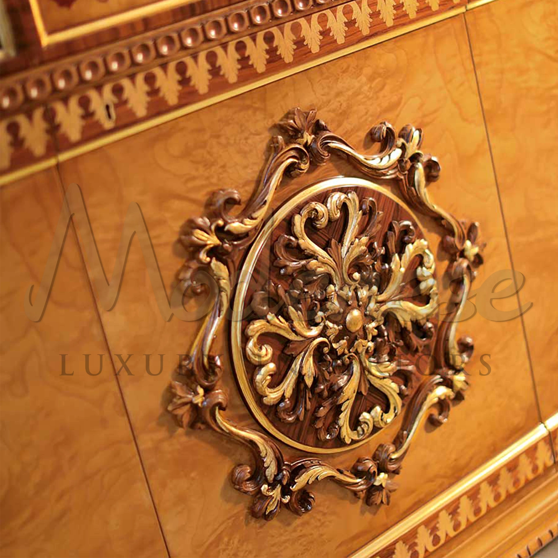 Timeless elegance meets practicality with this solid wood sideboard. Featuring intricate inlay and exquisite carvings, it's ideal for any hallway or living room.