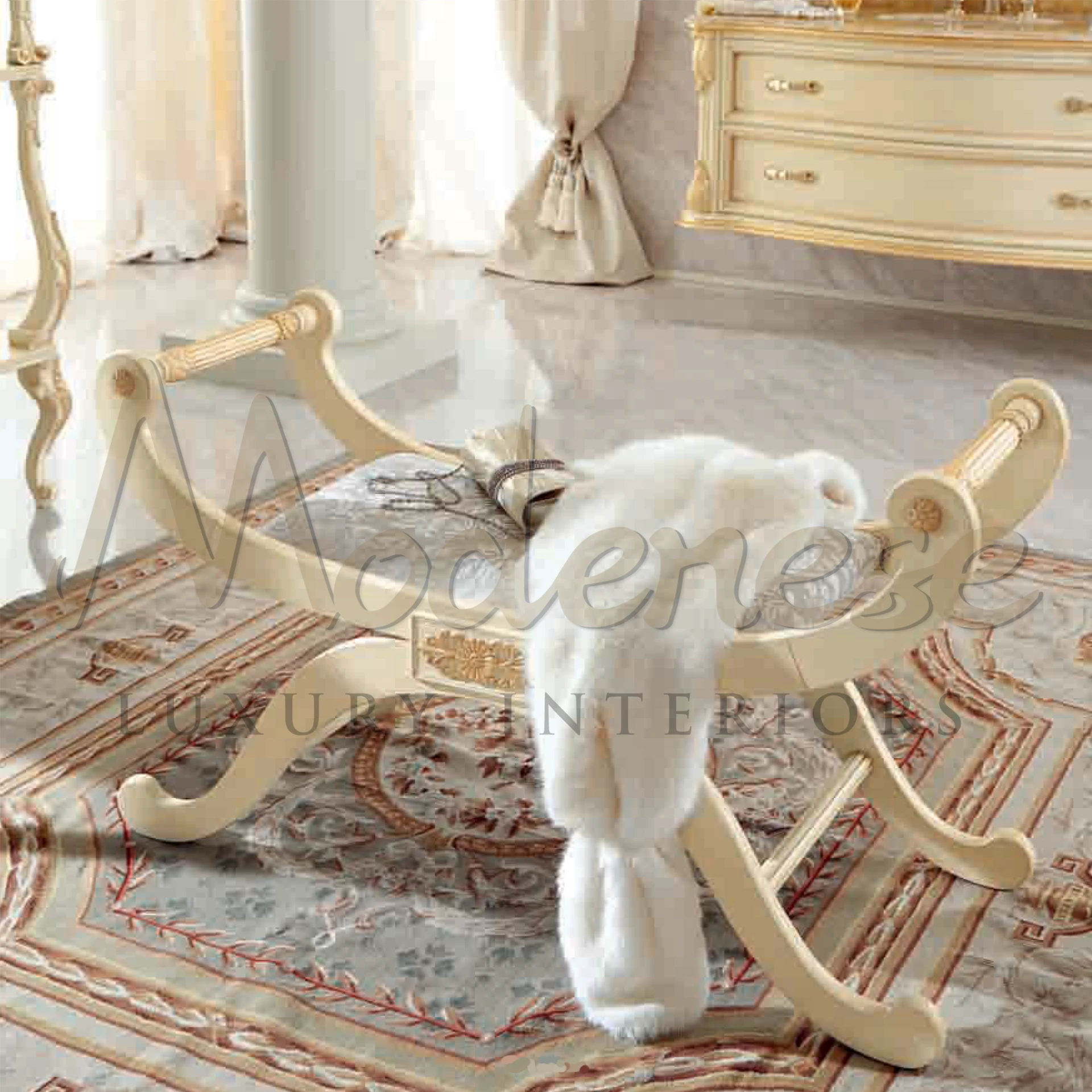 Refined bathroom accessories victorian italian style clothes sitting bench